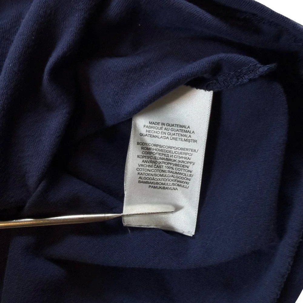 Polo Ralph Lauren Mens Polo Bear Nautical Raincoat T-Shirt Navy Blue Medium